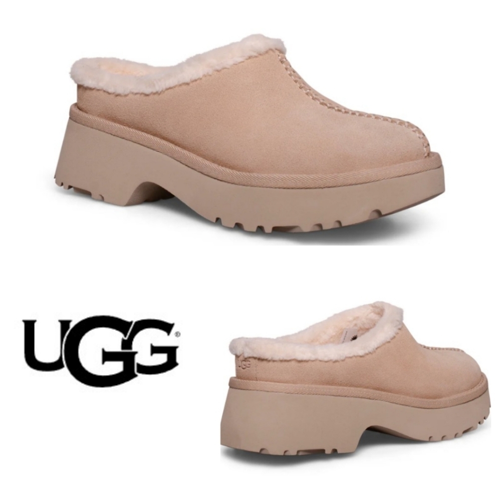 UGG New Heights Cozy Clog Driftwood Shoes - Women's
